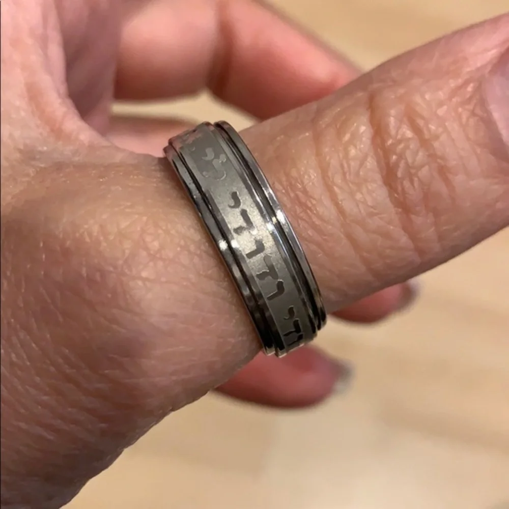 New Hebrew God religious WeddingBand size 12
